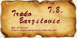 Trpko Barzilović vizit kartica